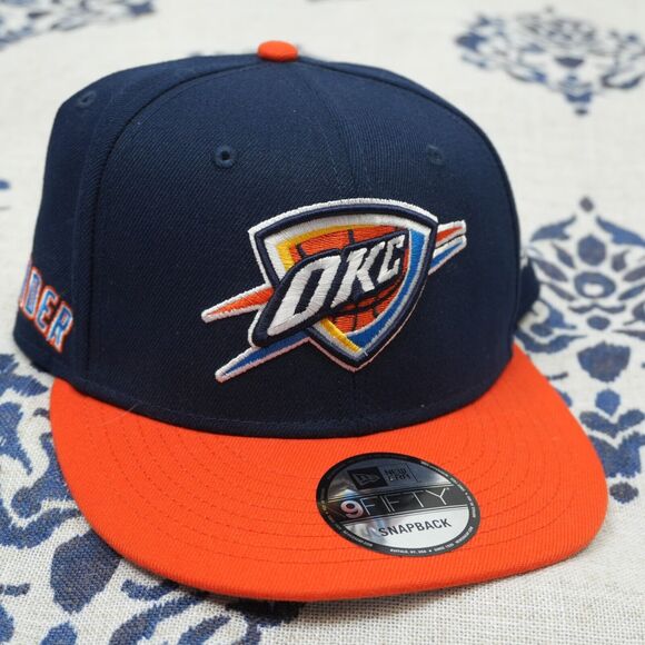 New Era Other - OKC Thunder New Era 9Fifty Snapback Hat Cap Blue Orange Stitched